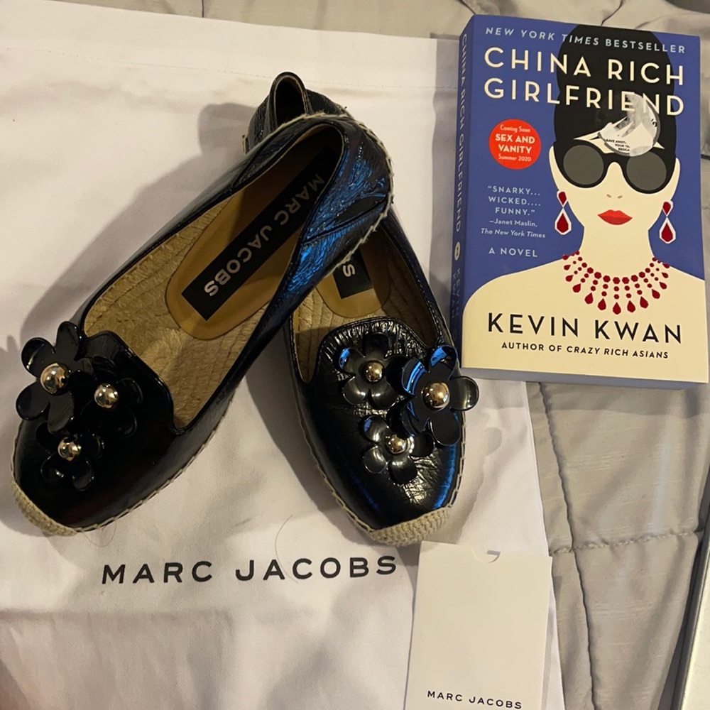 Marc Jacobs Black patent espadrilles